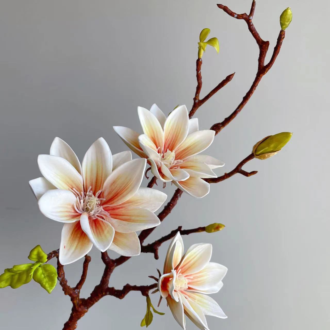 Supply For Florist - Realistico fiore di magnolia artificiale stelo