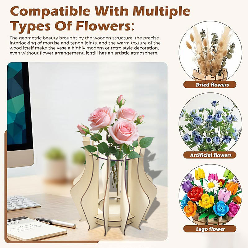 Vaso Puzzle in Legno per Bouqu - Florist Supply Vases recensione e prezzo